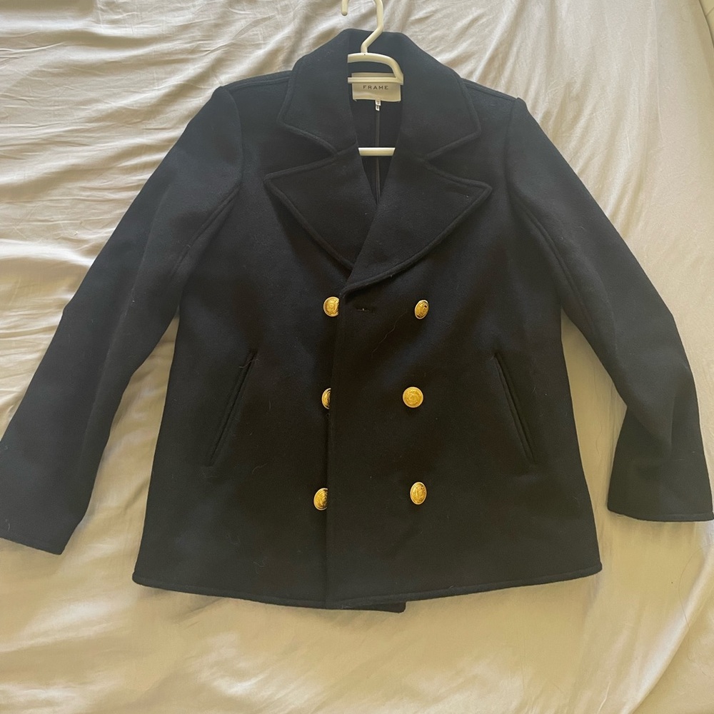 FRAME 100% WOOL peacoat